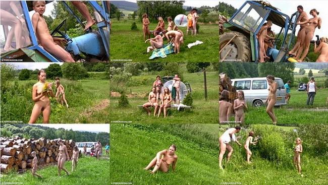 Video naturist recreation in nature - Grassy outdoor fitness Video naturist recreation in nature - Grassy outdoor fitness